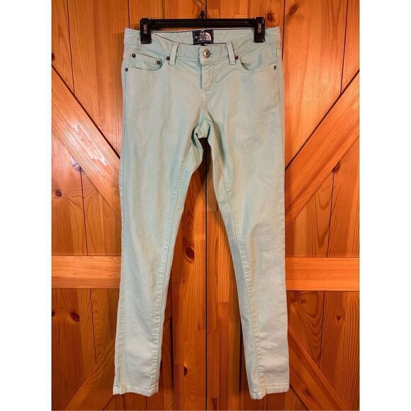 The North Face Jeans Womens Size 2 Mint Green Denim Skinny (0310) - Picture 1 of 8